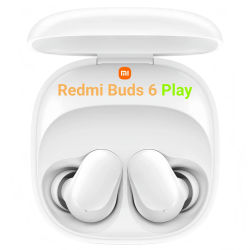 Xiaomi Redmi Buds 6 Play - Auriculares Bluetooth 5.4, 36h batería, IA noise reduction, carga Tipo C, touch, blanco