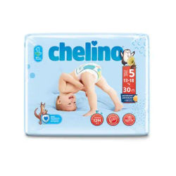 Chelino Pañal Desechable Talla 5 – 30 Unidades, Tecnología de Doble Núcleo y Barrera Antiescapes para Bebés