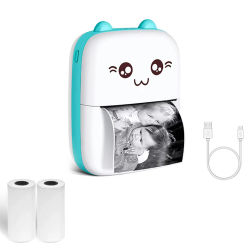 VENTRONIK Mini Impresora Portatil Termica para Movil - Impresora Sin Tinta - Gatoprint - Catprint - Compatible con Ios - Android - Recargable - Bluetooth