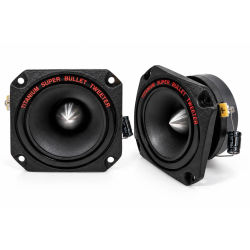 Pack 2 Altavoces Super Tweeter bala con diafragma de titanio, potencia 190 W RMS y respuesta 2.000–22.000 Hz, ideal para equipos de audio y car audio