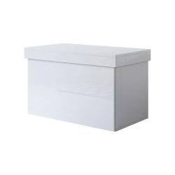 MB Muebles Bonitos - Recibidor Zapatero, 75x44x46cm, Blanco y Negro, Acabado Brillo, Banco entrada, Modelo Dorian