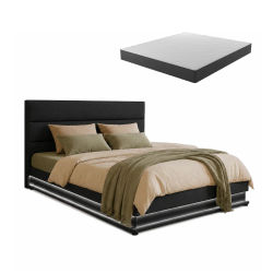 MB Muebles Bonitos - Cama canapé Nitas tapizada en polipiel PU, incluye colchón Texas firme y adaptable, ideal para habitación con espacio limitado