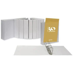 Grafoplas Carpetas Canguro 4 Anillas Mixtas 40mm Cubierta Forrada Pvc A3 Apaisado Blanco - Alta Calidad