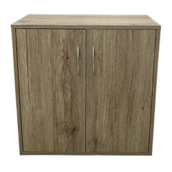 Maxia Market - Mueble Armario Para Pared de 3 Estantes 2 puertas de MDF 40 mm Color Roble Cambrian 60X30XH60CM