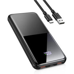 Power Bank 22.5W 10000mAh Bateria Externa Carga Rapida, Bateria Portatil PD3.0 QC4.0, Powerbank USB C Input & Output con Pantalla LCD Compatible con Smartphones, smartwatches, etc