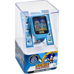 Kids Licensing - Reloj Inteligente Sonic, Smartwatch niños, Correa Ajustable, Juegos incorporados, Multifuncional con Alarma y Cámara, Reloj inteligente niño