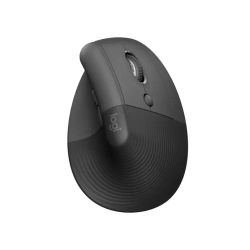 Logitech lift raton vertical bluetooth e inalambrico usb 4000dpi - 5 botones - uso diestro - color negro/gris