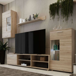 Miroytengo Mueble De Salón En Color Roble Sonoma 230x38,3 cm Moderno