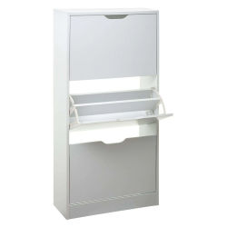 Miroytengo Mueble Recibidor Zapatero Multiestancia 3 cajones Capacidad hasta 18 pares Color Blanco 60 cm