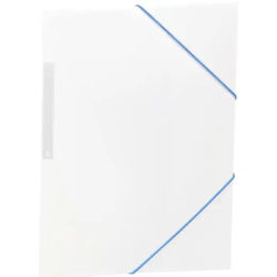 Carchivo carpeta 3 solapas folio c/gomas pp opaco blanco