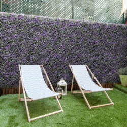 Jardín Vertical Artificial 50x50cm, Pack 4 unidades, Plantas Artificiales Decorativas, Valla de Privacidad Balcón Barandilla, Planta artificial colgante, Decoración Exterior e Interior
