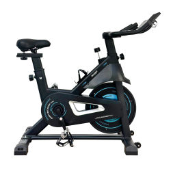 BEHUMAX - Bicicleta estática Smart Bike Rider 3000 con volante magnético 10 kg, transmisión por correa silenciosa y monitor táctil para entrenamiento en casa