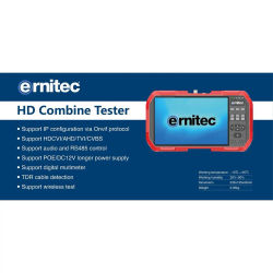 Ernitec 0070-24107-TESTER monitor de vigilancia Monitor de pruebas para circuito cerrado de televisión CCTV 17,8 cm (7") 1920 x 1200 Pixeles