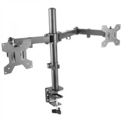 Mars gaming marm2 soporte monitor dual - brazos articulados - gestion de cableado - ajuste de altura - estructura robusta - rotacion 360º - color negro