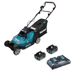 MAKITA DLM432CT2 - Cortacésped 18Vx2 5,0 Ah LXT 43 cm, 50L. Incluye baterías 18V 5Ah y cargador doble