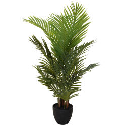Wellhome - Maceta Artificial con Planta de 94 Cm - Palmera Decorativa de Alta Calidad