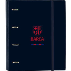 SAFTA CARPETA 4 ANILLAS 35MM CON RECAMBIO F.C.BARCELONA CORPORATIVA - Carpeta Anillas Licencia Oficial - Diseño Exclusivo - Ideal para Uso Diario - Material Duradero - Compatible con Hojas A4