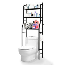 JUPPLIES Estanteria de Baño sobre Inodoro - Mueble Baño WC y Mueble Estanteria Lavadora - Estante de Almacenamiento Impermeable - Ahorra Espacio con 3 Baldas