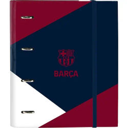 SAFTA CARPETA 4 ANILLAS 35MM CON RECAMBIO F.C.BARCELONA "CORPORATIVA" - Carpeta Anillas Licencia Oficial - Diseño Exclusivo - Ideal para Uso Diario - Material Duradero - Compatible con Hojas A4