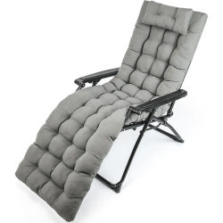Cojín Tumbona Reclinable con Almohada Reposacabeza, Cojines para Silla de jardin, Cojines de tumbonas