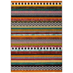 ATTICGO Alfombra de Interior Estilo Geométrico en Multicolor - Moar 16229 | 80x150, 60x120, 120x170, 140x200, 160x230 cm