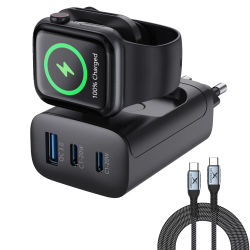 XCharger All in One 43W: Cargador Multifuncional de Carga Rápida con Cable USB-C, y Cargador de Reloj, Compatible con Dispositivos Apple como iPhone, iPad, AirPods, Equipado con un Cargador Específico