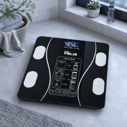 Bascula Grasa Corporal y Muscular, Bascula de Baño con App, Bascula Inteligente para Fitness, Monitor de Composición Corporal con Medición, sin pilas, Sokany
