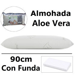 Almohada de 90cm mixta fibra, medidas (90 x 40 cm),color blanco,Dosantex,fespu