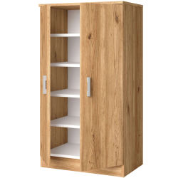 Miroytengo Mueble Recibidor Zapatero Rhin Armario Moderno Color Roble Naturale