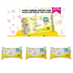 Toallitas de bebes humedas Baby Lindo paquete de 72toallitas blancas clasicas Aloe veras Italia probados pruebas dermatológicas gran calidad garantizada surtidos de pack a elegir diferentes precios