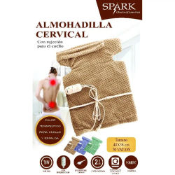 SPARK - MANTA ELÉCTRICA CERVICAL 40*42CM 70W - DOLORES LESIONES CUELLO ESPALDA ALMOHADILLA DE CALOR CALIENTA CAMAS TÉRMICO