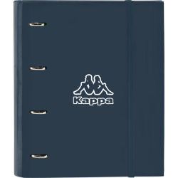 SAFTA CARPETA 4 ANILLAS 35MM CON RECAMBIO KAPPA "DARK NAVY" - Carpeta Anillas Licencia Oficial - Diseño Exclusivo - Ideal para Uso Diario - Material Duradero - Compatible con Hojas A4