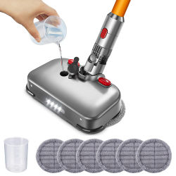 Fregona de limpieza eléctrica, cabezal de fregado en seco y húmedo para Dyson V10 V8 V7 V11, repuestos de aspiradora inalámbrica con luz LED