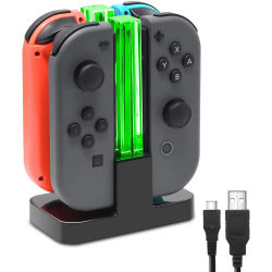 Nintend Switch 4 controlador cargador indicador LED estación de carga para Nitendo Switch Nintendoswitch NS Joy-con Accesorios