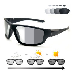 Gafas de Sol Fotocromáticas para Hombre, Gafas Deportivas Negras Mate para Ciclismo, Gafas de Sol Polarizadas con Cambio de Color para Mujer, para Ciclismo, 2026