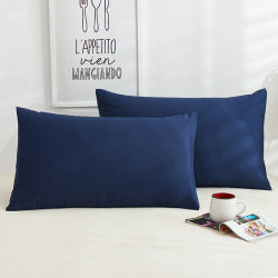 1 funda de almohada 100% de algodón de Color sólido 50*70cm funda de almohada Rectangular rosa/azul/gris funda de almohada de cama