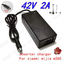 Adaptadores de 42V 2A para Xiaomi Mijia M365, accesorios para patinete eléctrico, cargador de batería, fuente de alimentación.