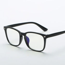 Gafas cuadradas unisex de moda, gafas lisas, gafas de montura completa para hombres y mujeres, gafas ópticas con protección contra la radiación