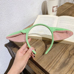 Diadema de Baby Yoda, accesorios elásticos de felpa para el cabello, figura de anime de Star Wars, banda para el cabello de cosplay de alienígena, regalo para niños