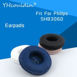 Almohadillas para auriculares Philips SHB3060, accesorios, almohadillas de repuesto para los oídos, Material de cuero arrugado