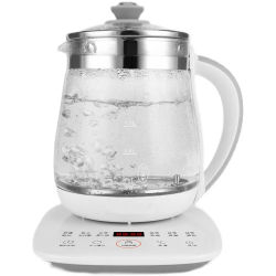 Tetera eléctrica de vidrio automática para el hogar, tetera portátil de 220V y 1.5L, para la salud