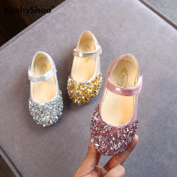 2023 primavera nuevos zapatos para niños niñas zapatos de princesa brillo niños zapatos de baile para bebés sandalias casuales para niño niña