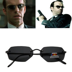 Cool The Matrix Neo Style gafas De sol polarizadas De titanio ultraligeras sin montura para hombres gafas De sol De diseño De marca De conducción gafas De So