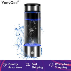 Generador de hidrógeno taza filtro de agua 430ML fabricante alcalino agua rica en hidrógeno botella portátil lonizador pura electrólisis H2