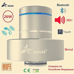 Adin 26w vecinos resonancia de vibración altavoz grande Bluetooth música bajo Subwoofer inalámbrico altavoces portátiles de Metal caja de columna