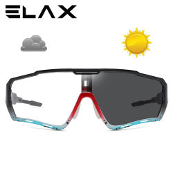 ELAX nuevo estilo gafas de sol fotocromáticas deportes hombres mujeres Mtb bicicleta gafas ciclismo gafas