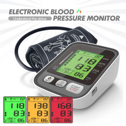KIUZOU-Monitor automático de presión Arterial para la parte superior del brazo, esfigmomanómetro BP, tonómetro para medir la presión Arterial