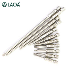 LAOA 2 uds puntas de destornillador Philips/ranurado con destornilladores eléctricos neumáticos de acero de aleación S2 magnéticos brocas