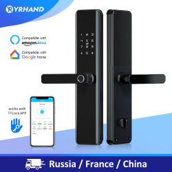 TTlock-cerradura inteligente con huella dactilar, dispositivo electrónico con código biométrico Digital, resistente al agua, Bluetooth, Wifi