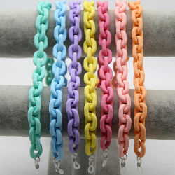 FishSheep, nuevo acrílico, Color caramelo, gafas de sol, cadenas, correas de cadena, collar, cordones gruesos, soporte para gafas de cuello